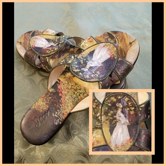 Icon | Wearable Art Sandals- Impressionist - Picture 1 of 6